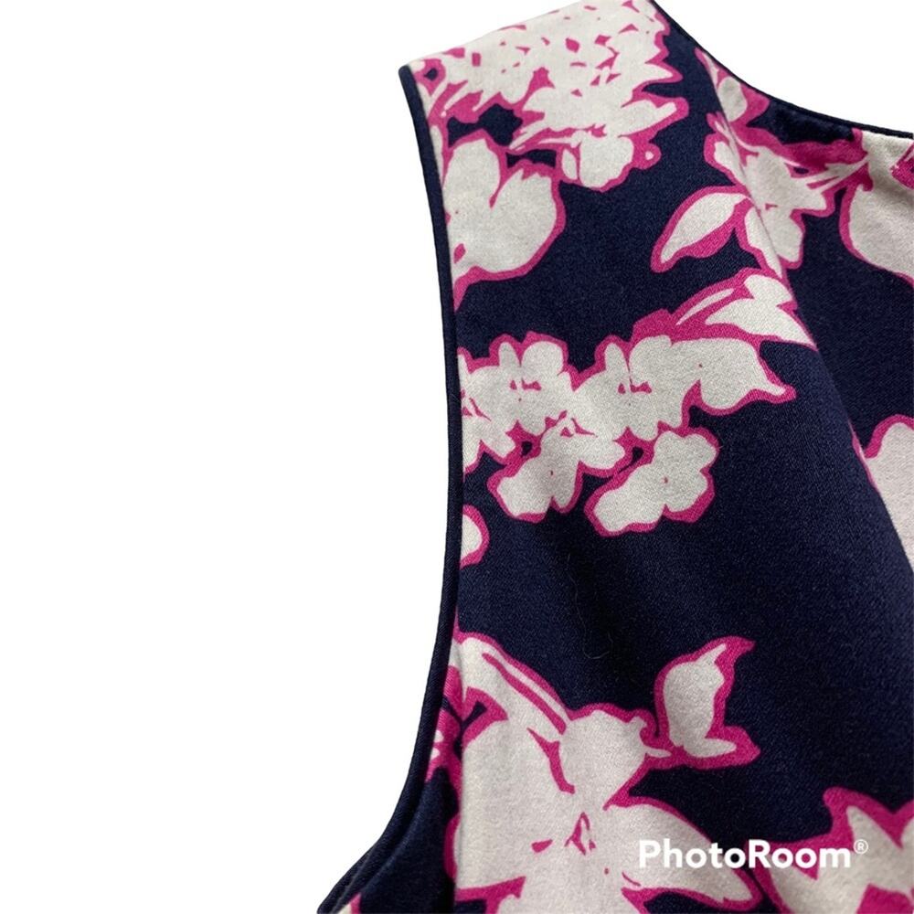 Tommy Hilfiger - Navy, Pink & White Floral Dress Size 0, EUC - Picture 3 of 14